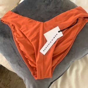 Robin Piccone Ava Burnt Orange Bikini Bottoms L